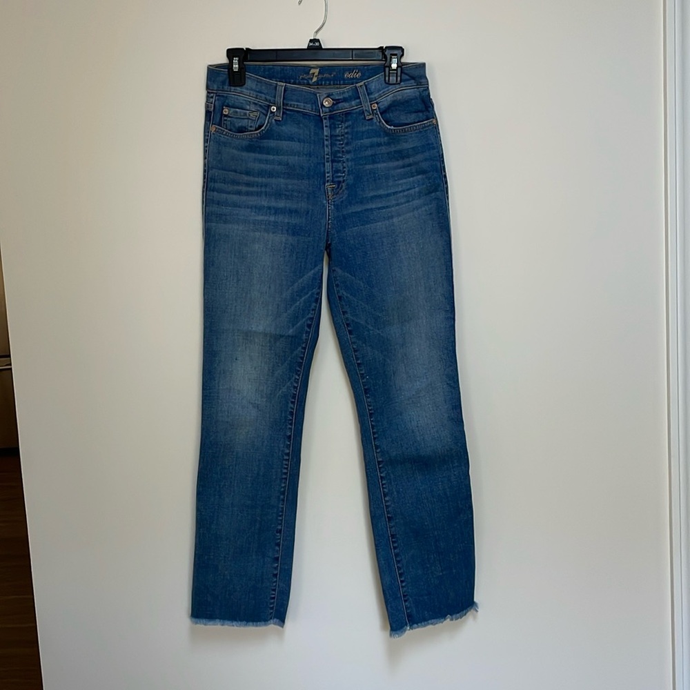 7 For All Mankind Edie Jeans Straight Leg Ankle Jeans size 30